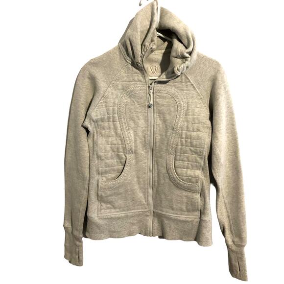 Lululemon Calm and Cozy Jacket 6 Heathered Core Ultra Light Grey Nimbus - Picture 2 of 9
